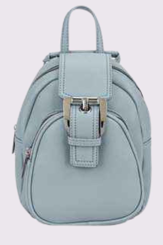 Zipped Backpack Buckle Bag