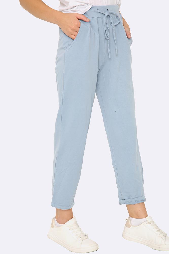 Lily-rose Italian Plain Drawstring Pocket Trousers