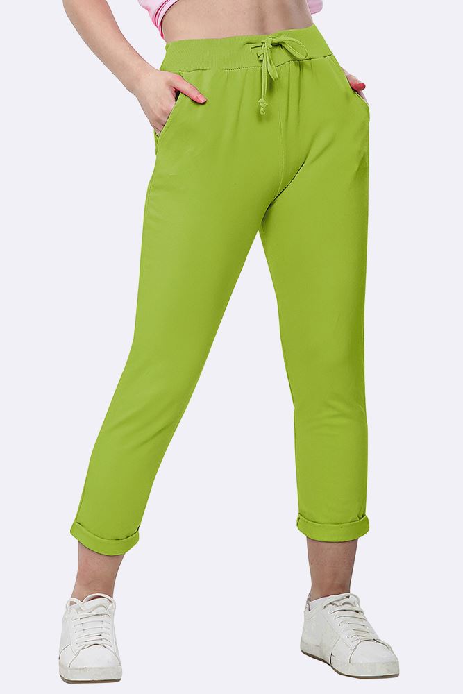 Lily-rose Italian Plain Drawstring Pocket Trousers