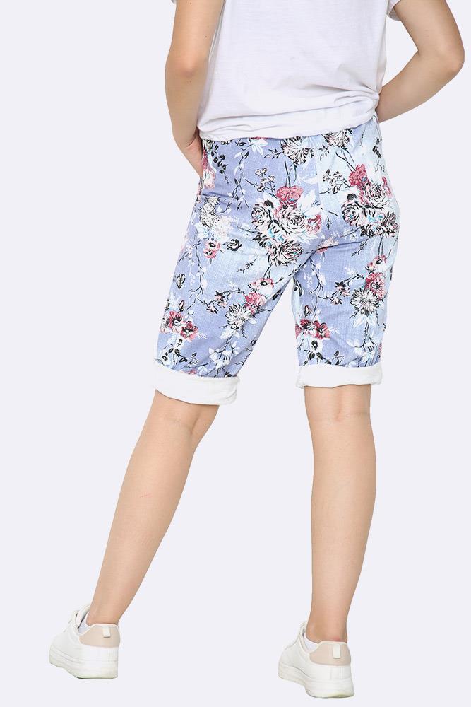 Floral Printed 3/4 Drawstring Trouser