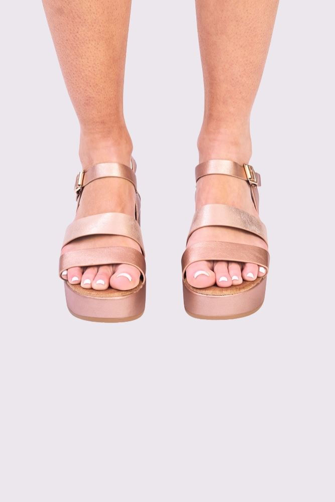 Foil Buckle Strap Sandal