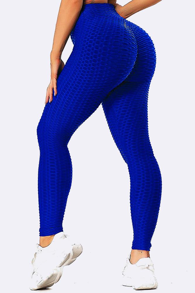 Women High Waisted Honey Comb Leggings