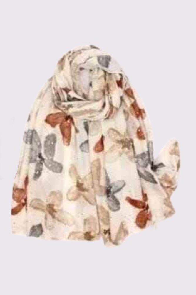 Lily Flower Print Scarves