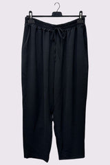 Plain Drawstring Waistband Pockets Trousers