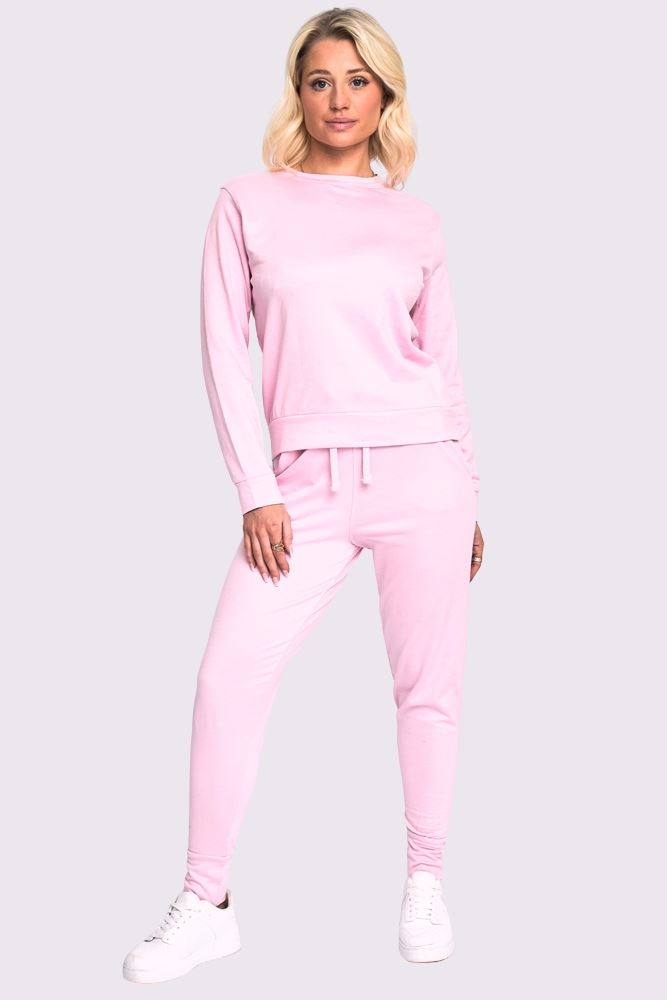 Plain Crop Top Loungwear Tracksuit