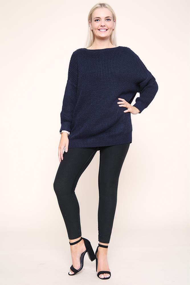 Italian Knitted Gathered Waist & Cuff Jumper