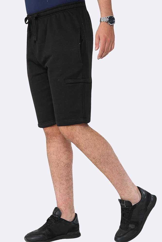 Men Drawcord Side Zipper Plain Shorts