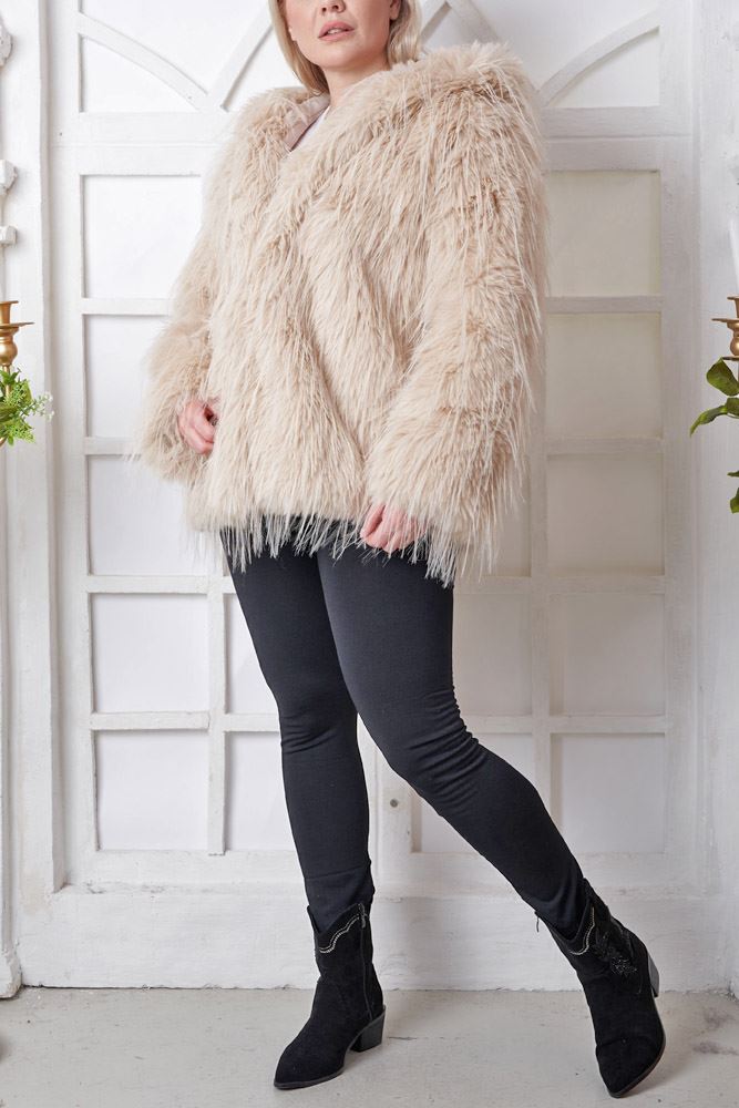 Shaggy Faux Fur Cardigan