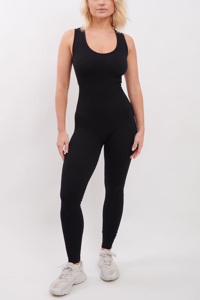 Ribbed Seamless Nylon Jumpsuit