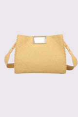 Textured Buckle Up Shoulder Bag