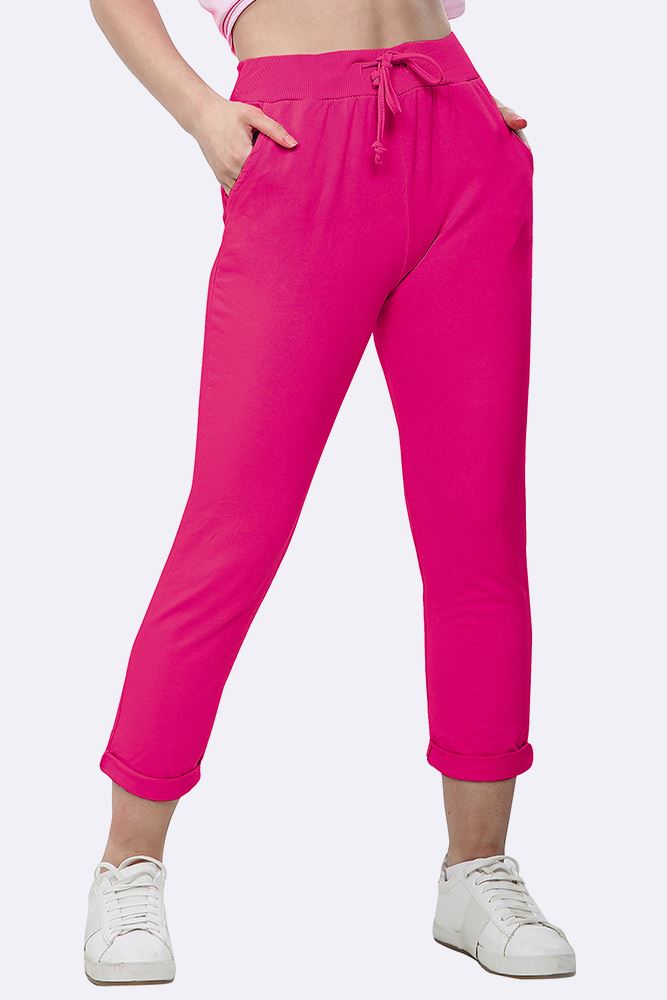 Lily-rose Italian Plain Drawstring Pocket Trousers