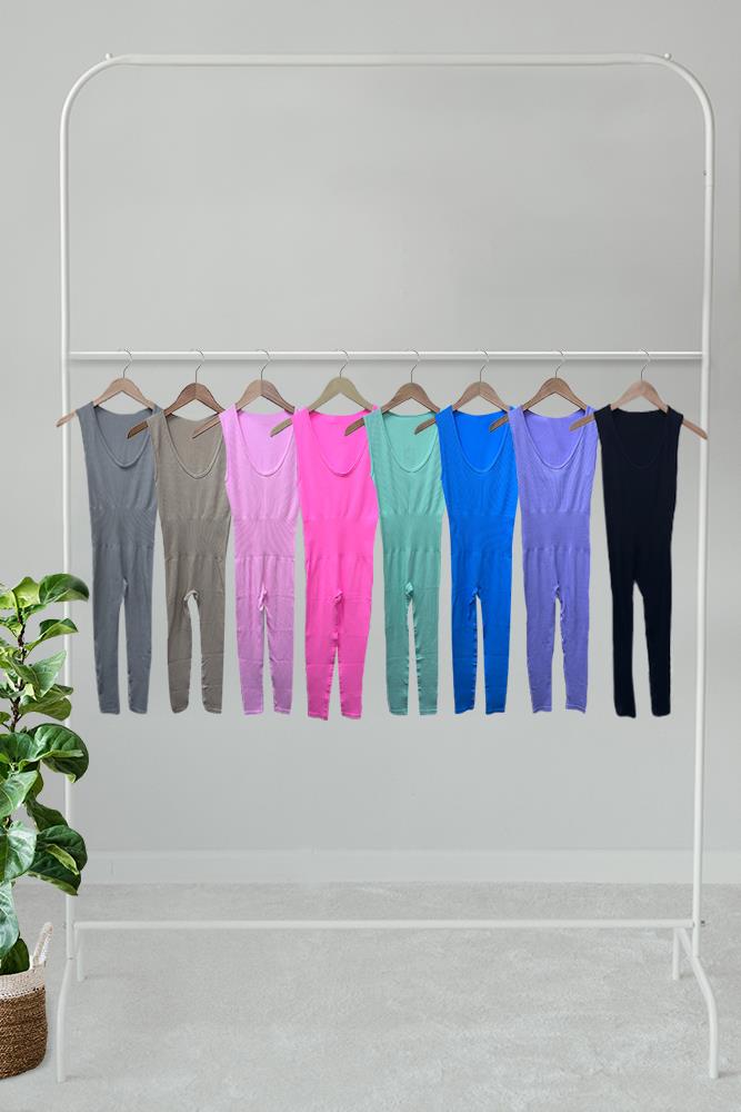 Ribbed Seamless Nylon Jumpsuit