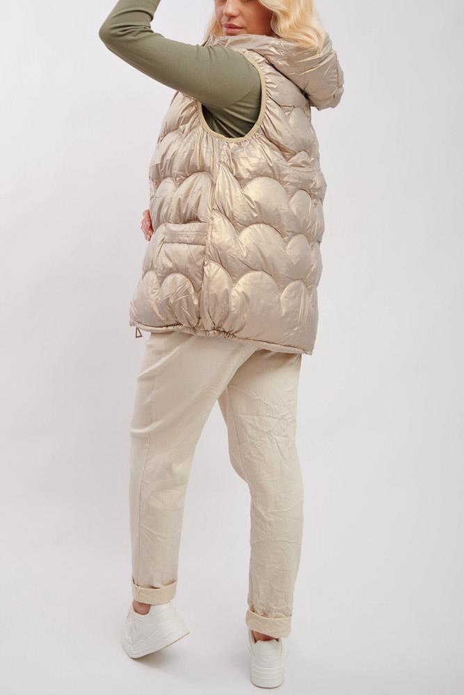 Plain Quilted Zip Up Padded Gilet