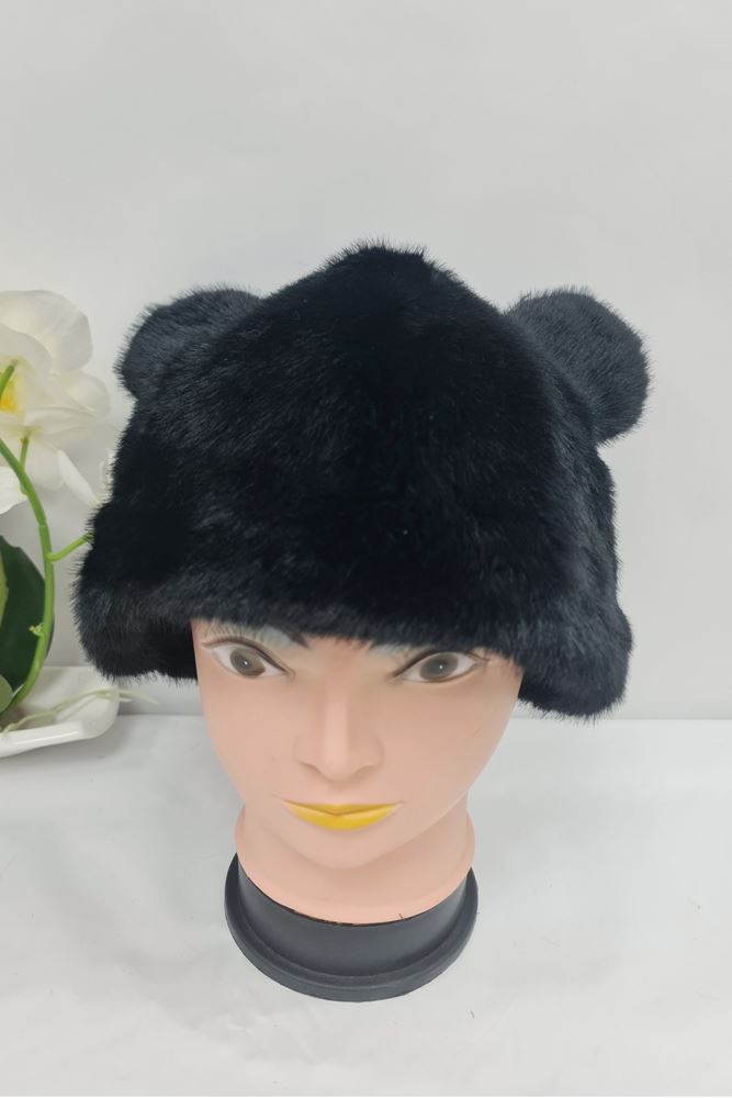 Bear Ear Faux Fur Hat