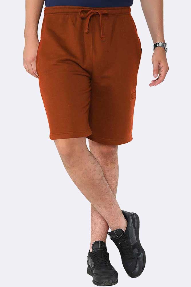 Men Drawcord Side Zipper Plain Shorts