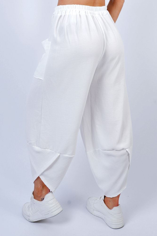 Plain Panelled Pockets Jogging Bottom