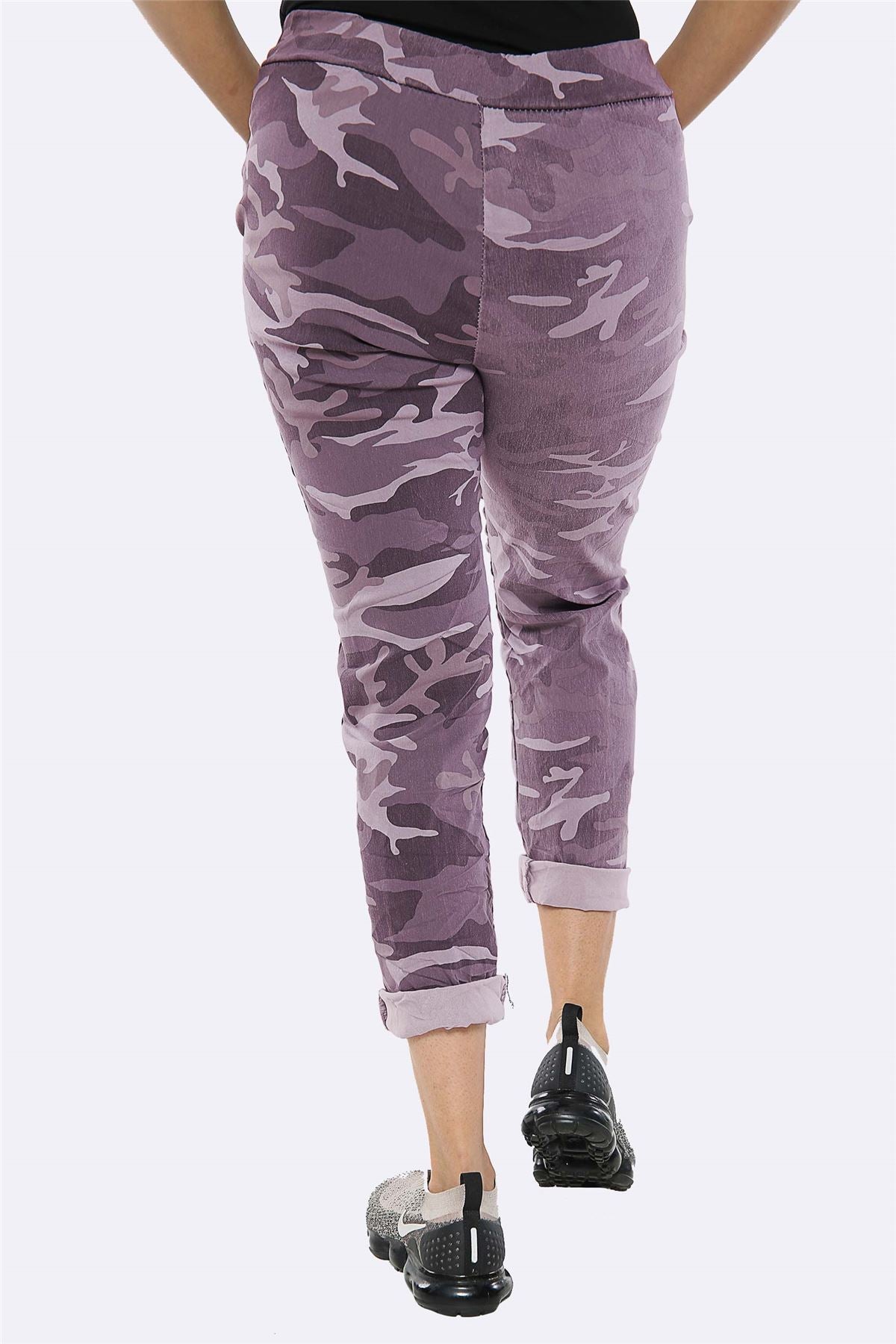 Camouflage Glitter Drawstring Trouser