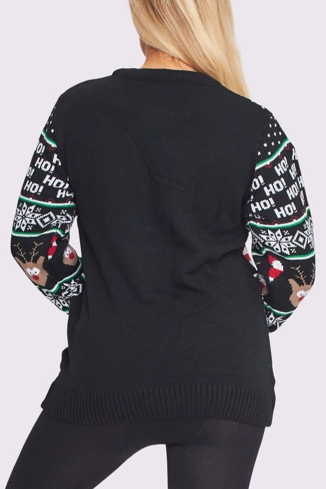 Santa Stick Pattern XMAS Jacquard Jumper