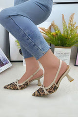 Leopard pattern High heel Sandal