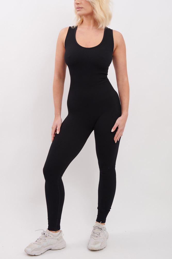 Ribbed Seamless Nylon Jumpsuit