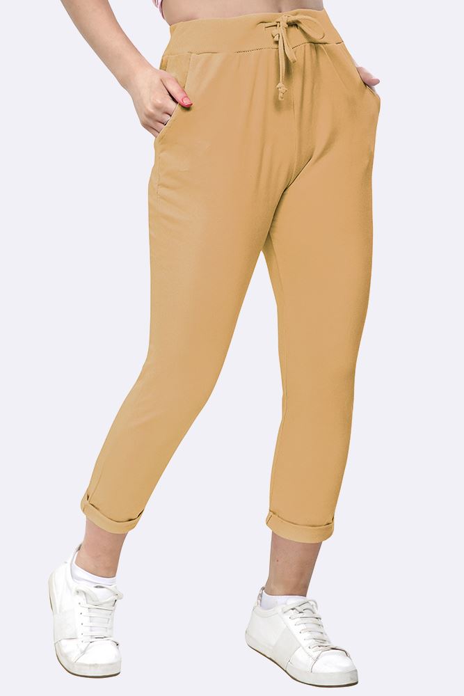 Lily-rose Italian Plain Drawstring Pocket Trousers