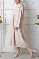 Plain Layered Cotton Dress