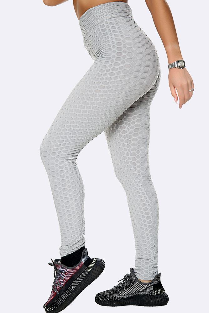 Women High Waisted Textured Detailed Leggings