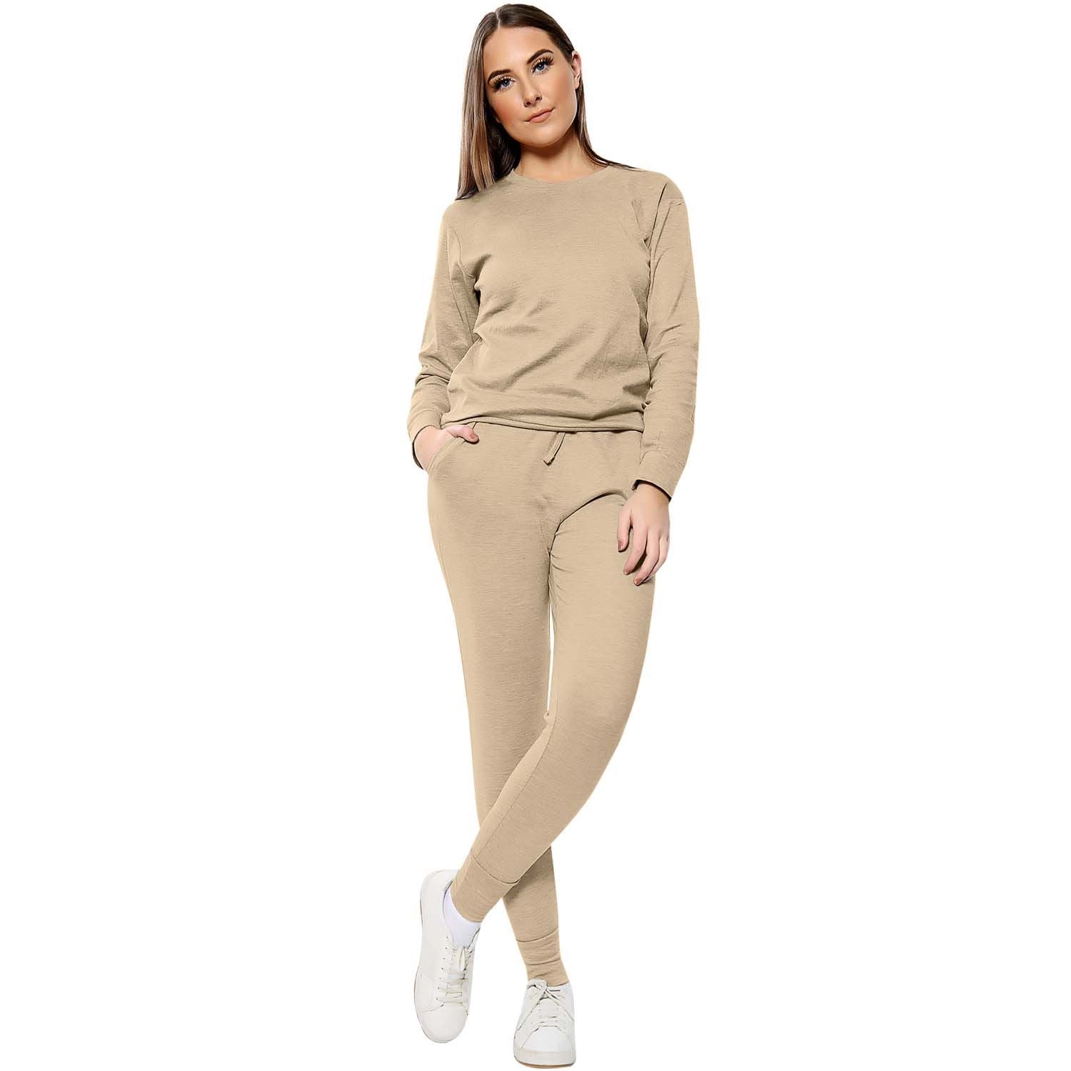 Plain Crop Top Loungwear Tracksuit