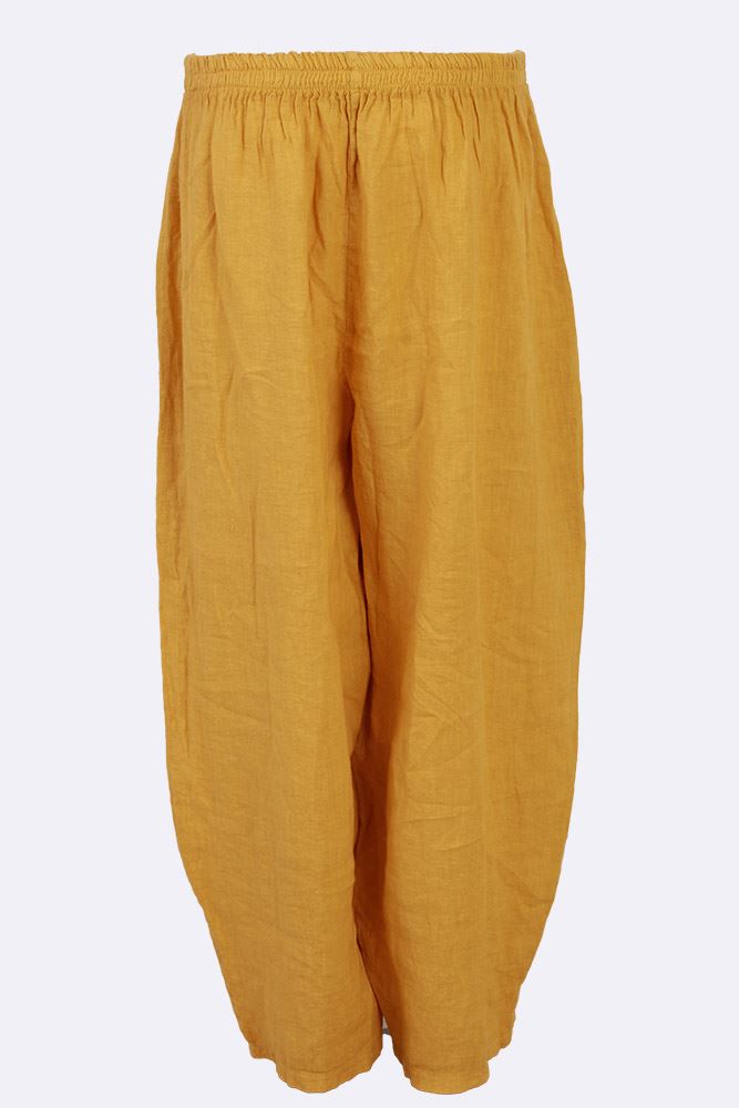 Linen Wide Leg Pocket Trousers