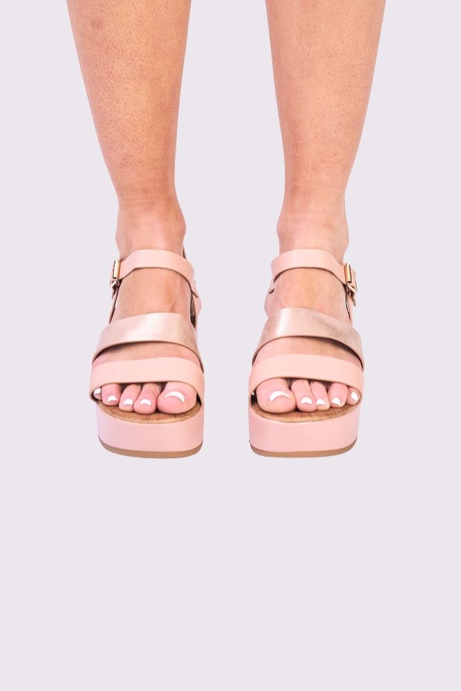 Foil Buckle Strap Sandal