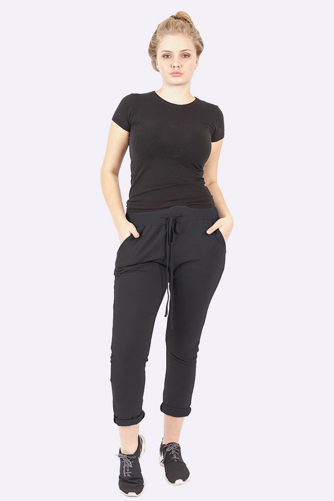 Lily-rose Italian Plain Drawstring Pocket Trousers