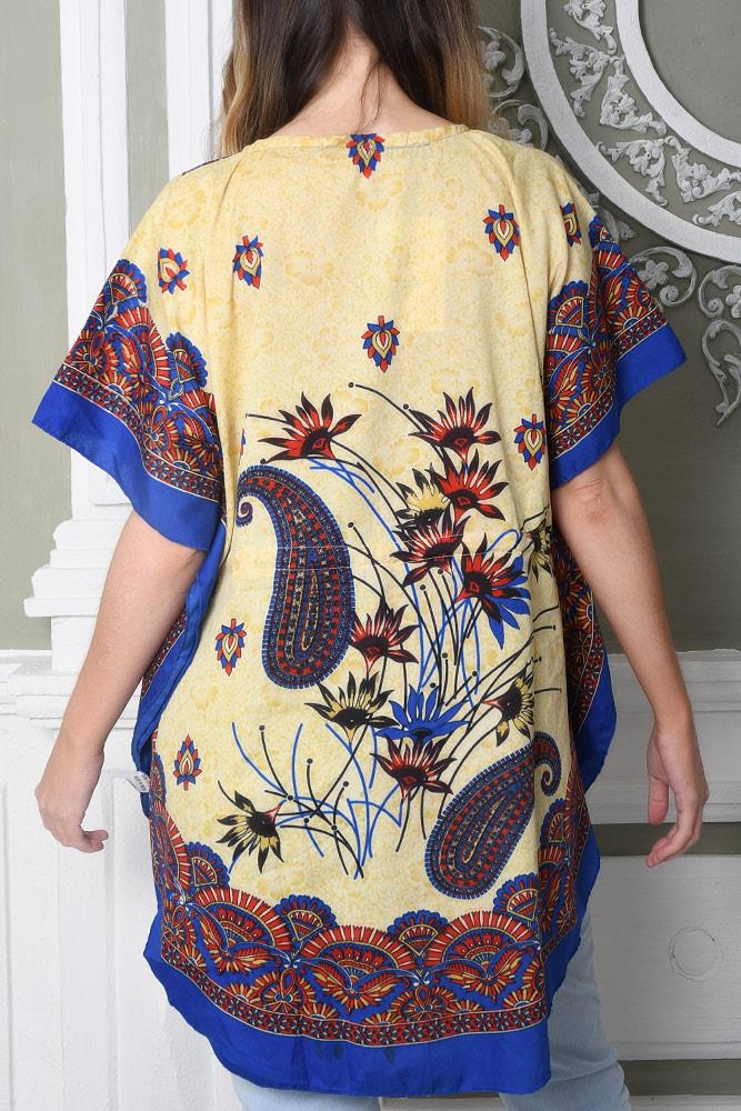 Textured Print Polyester Kaftan