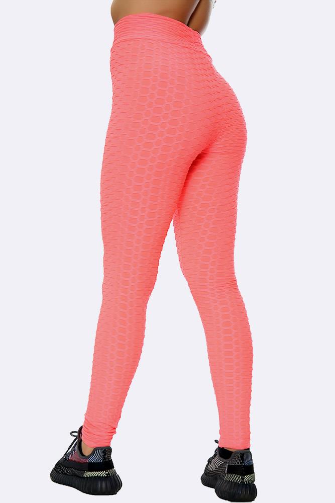 Women High Waisted Textured Detailed Leggings