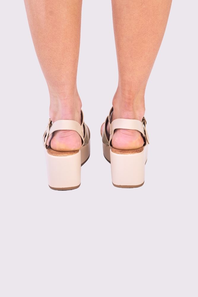 Foil Buckle Strap Sandal