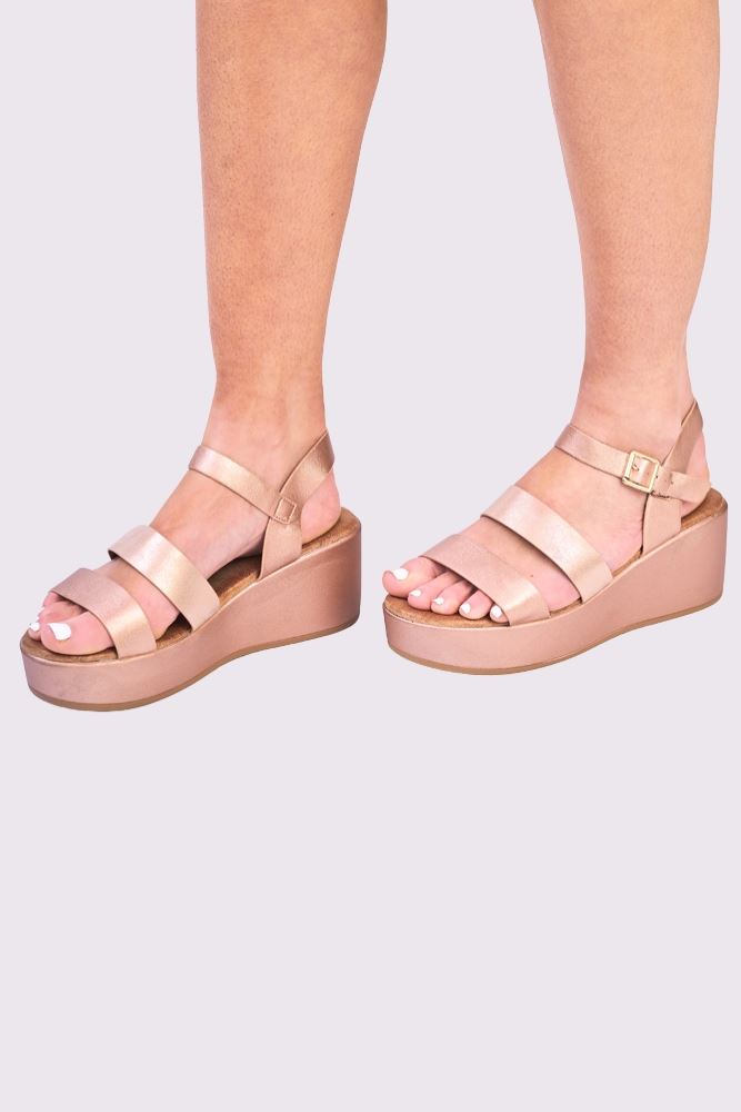 Foil Buckle Strap Sandal