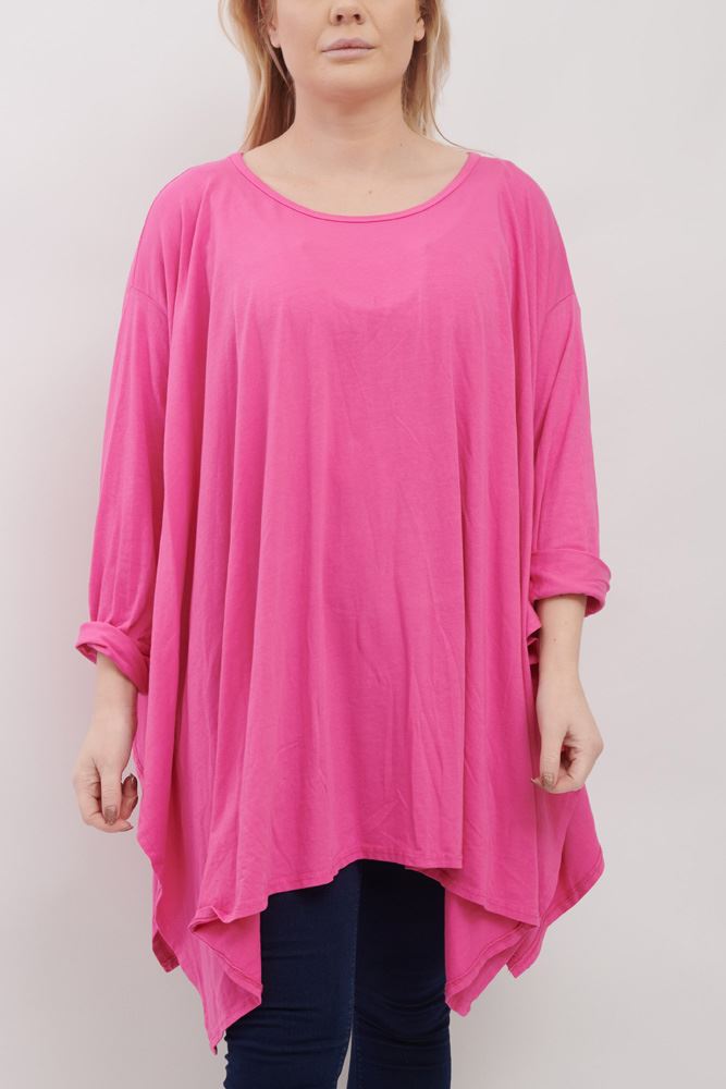 Plain Hanky Hem Cotton Top