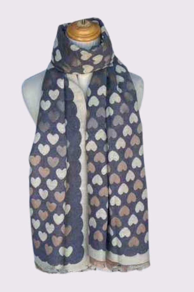 Heart Print Scarves