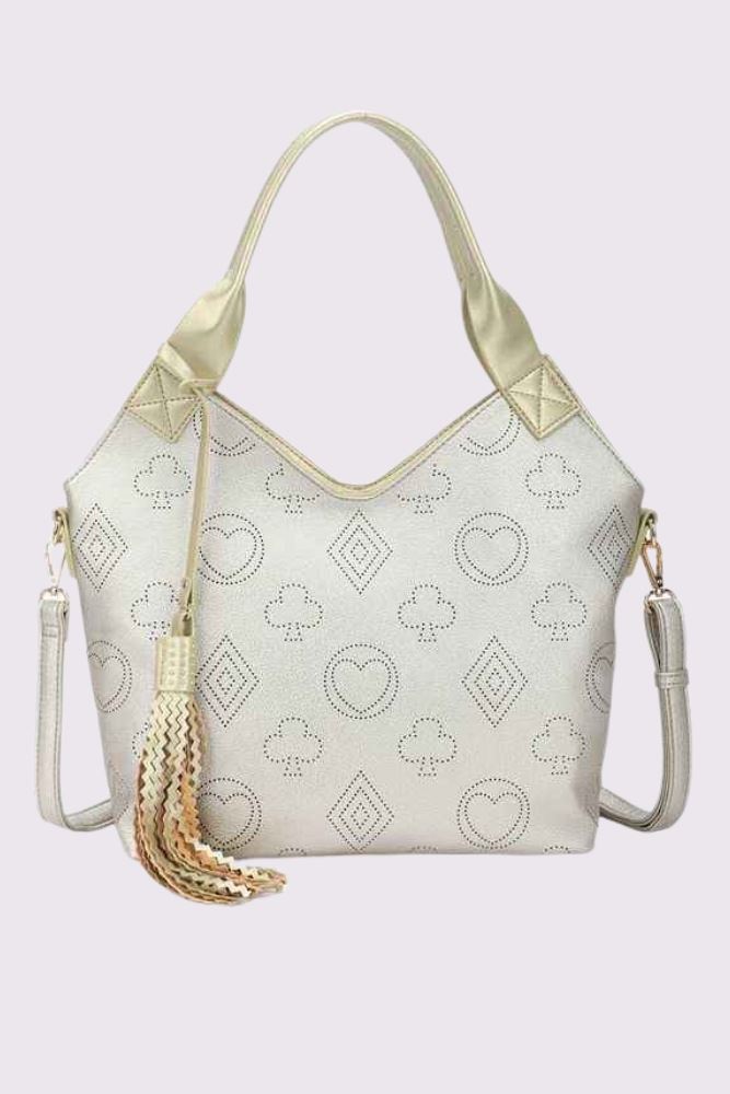 Playing Card Texture Two Handle shoulder Bag