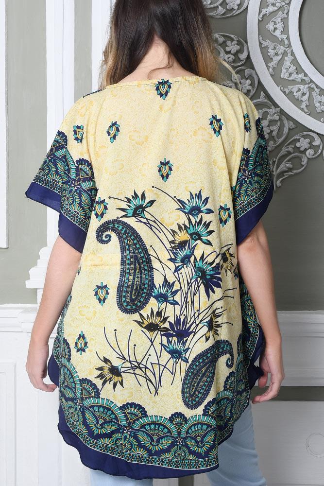 Textured Print Polyester Kaftan