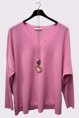 Plain Soft Knit Necklace Top