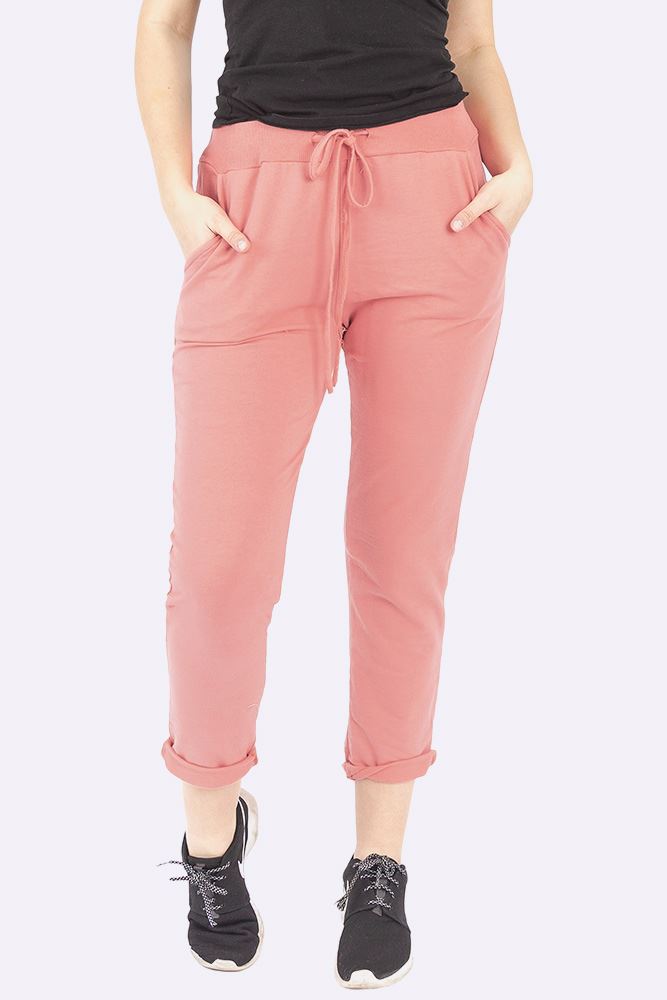 Lily-rose Italian Plain Drawstring Pocket Trousers