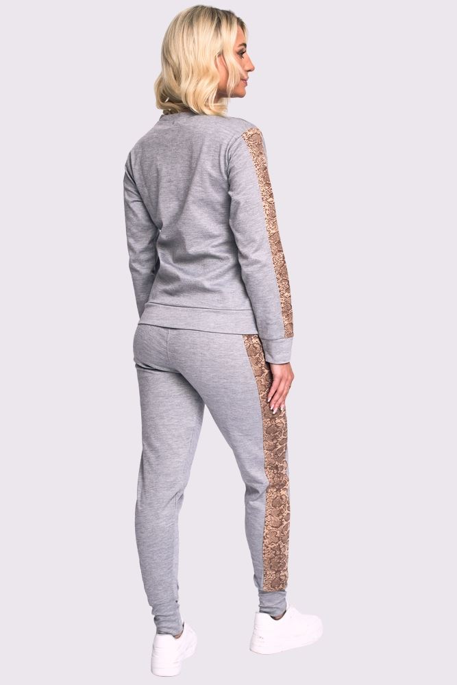 Snake Print Side Panel Loungwear Tracksuit