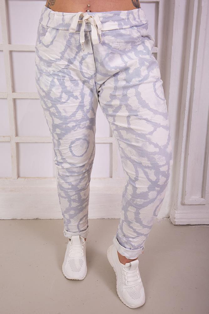 Tie Dye Print Viscose Trouser