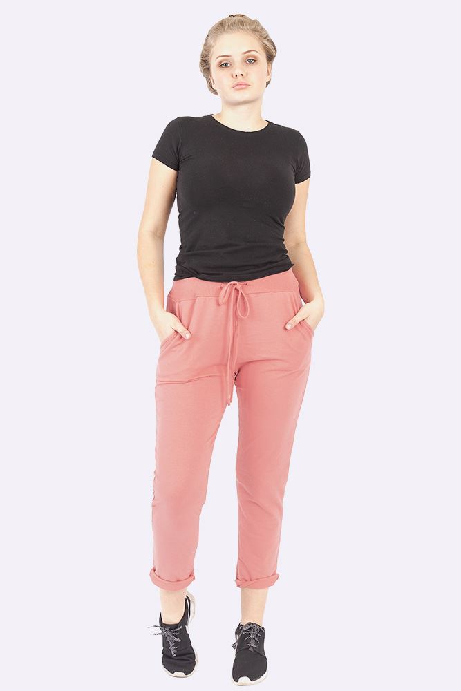 Lily-rose Italian Plain Drawstring Pocket Trousers