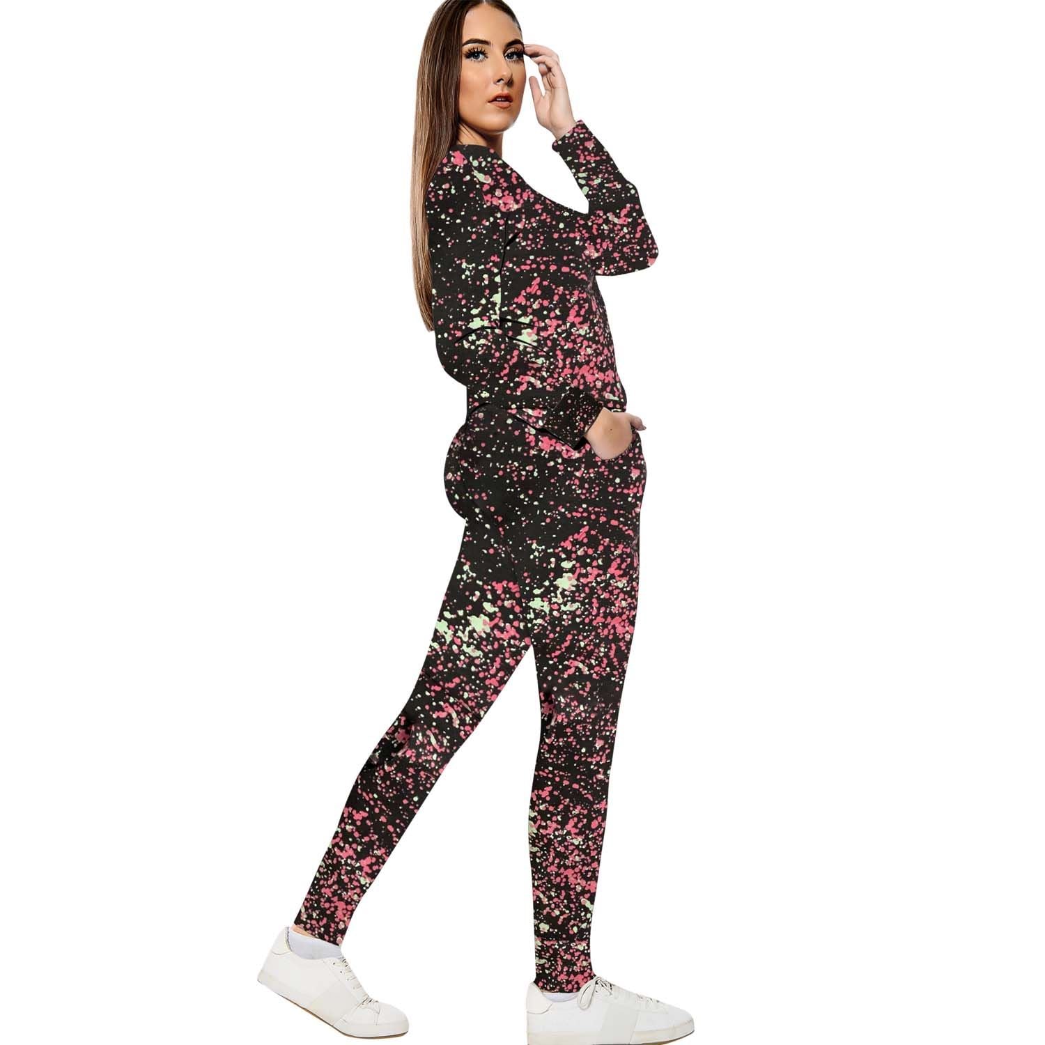 Plain Crop Top Loungwear Tracksuit