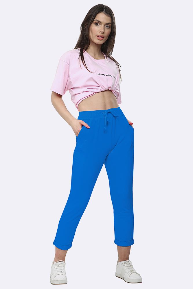 Lily-rose Italian Plain Drawstring Pocket Trousers