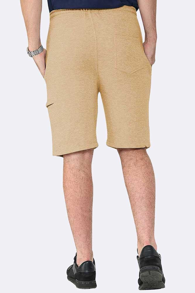 Men Drawcord Side Zipper Plain Shorts