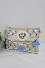 Seashells Flower Embroidered Shoulder Bag