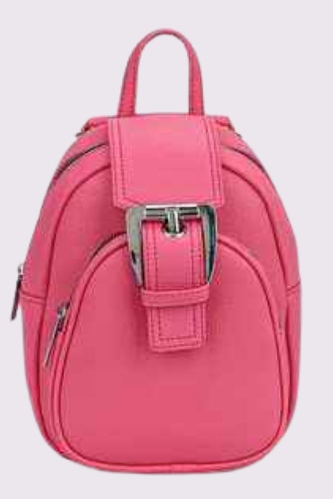 Zipped Backpack Buckle Bag