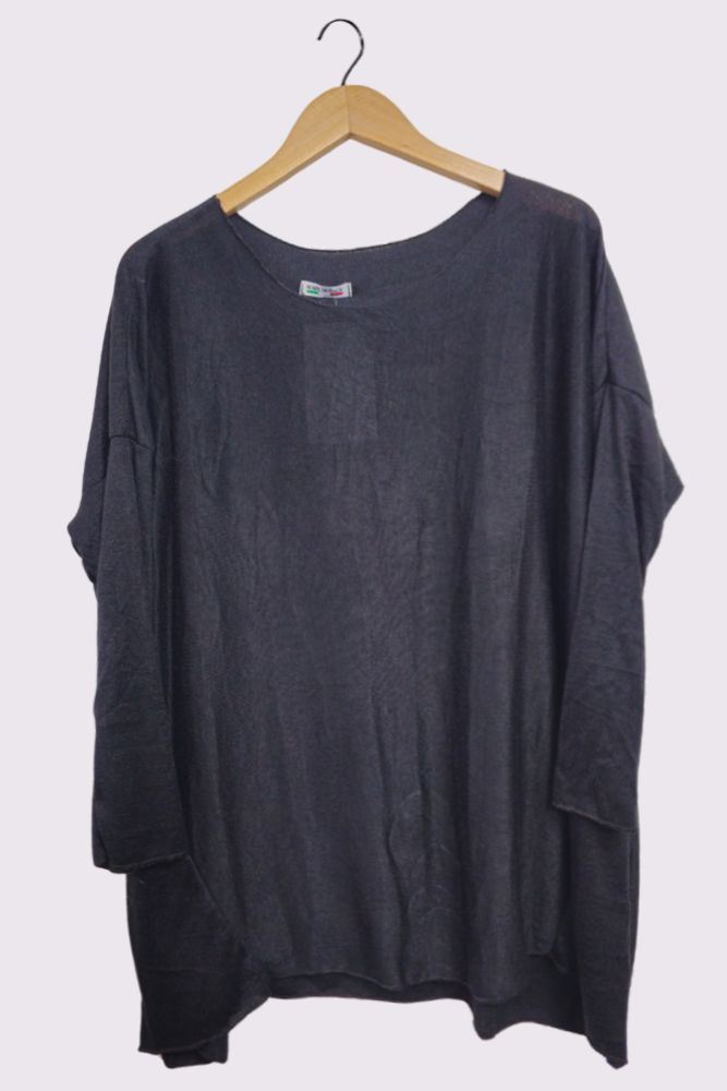 Oversized Soft Feel Slight Dip Hem Top